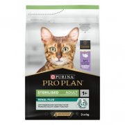 Корм Purina Pro Plan для кошек после стерилизации/кастрации с высоким содержанием индейки, Renal Plus, 3 кг