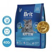 Корм Brit Premium Cat Kitten для котят, Курица и лосось, 400 г