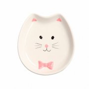 Миска Mr.Kranch Мордочка кошки, керамическая для кошек, белая, 130 мл