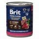 Консерва Brit, для взрослых собак всех пород, с сердцем и печенью, Premium by Nature, 850 гр