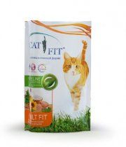 Корм CAT FIT для взрослых кошек, с птицей и овощами, 400 г