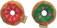 Игрушка Beeztees, Рождественский пончик плюшевый, в ассортименте, 12х3 см
