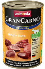 Консервы Gran Carno для собак, с говядиной и индейкой, 400 г