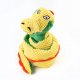 Игрушка Змейка для собак с карманами под лакомство, желтая, 96 см