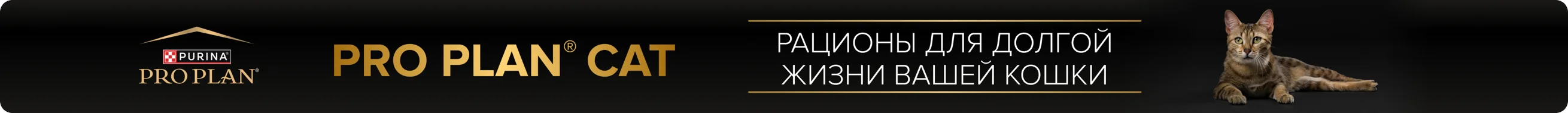 PRO PLAN® Cat — рационы для долгой жизни вашей кошки