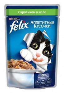 Влажный корм Felix Аппетитные кусочки для кошек, в желе, 85г
