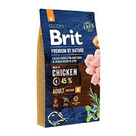 Сухой корм Brit для взрослых собак средних пород, Premium by Nature Adult М, 3кг