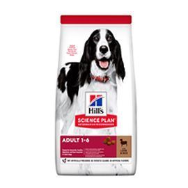Сухой корм Hill's для взрослых собак мелких и средних пород ягненком, 1 кг