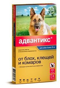 Капли Адвантикс для собак от 25 кг, на холку