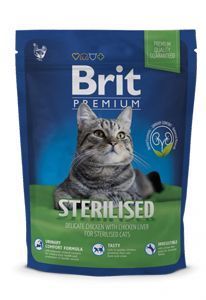 Корм Brit для кастрированных котов с курицей и куриной печенью, 1кг
