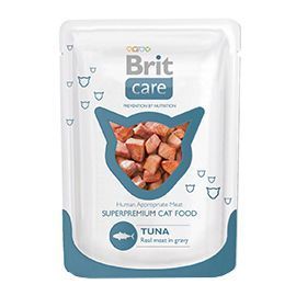 Влажный корм Brit для кошек с тунцом, 80г