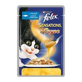 Влажный корм Felix Sensations для кошек, 85г (в ассорт.)