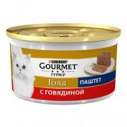Консервы для кошек Purina Gourmet Gold, говядина, 85 г