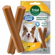 Лакомство Triol палочки жевательные для собак средних пород, DENTAL NORM, 150 г