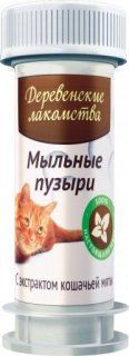 Мыльные пузыри "Деревенские лакомства" для кошек с экстрактом кошачей мяты