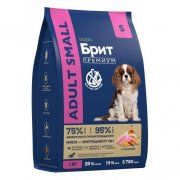 Корм Brit Premium Dog Adult Small для взрослых собак мелких пород, Курица, 1 кг