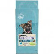Корм Dog Chow, для щенков крупных пород, с индейкой, 14 кг