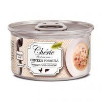 Консервы Pettric Cherie для кошек, рубленная курица с куриной печенью в подливе, 80 г