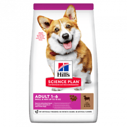 Корм Hills для взрослых собак мелких и миниатюрных пород с ягненком и рисом, 1,5 кг