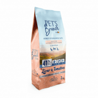 Корм Pet's Brunch, для стерилизованных взрослых кошек и котов с 6 месяцев, с печенью, 2 кг