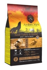 Корм AMBROSIA GRAIN FREE для собак всех пород, индейка, кролик, 2кг