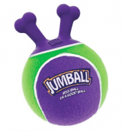 Игрушка "GiGwi" для собак "Мяч с захватом" с ручкой "Джамбол",теннисный материал, фиолетовый, 18 см