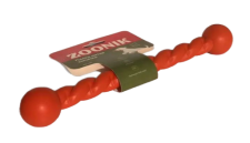 Игрушка Палка косичка для собак, литая, пластикат, оранжевая, 28 см