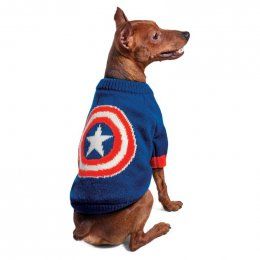 Свитер для собак Triol Marvel «Капитан Америка», размер M, 30 см