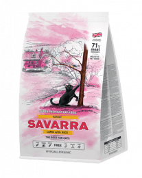 Корм SAVARRA Adult Cat Lamb для взрослых кошек, ягненок и рис, 400 г