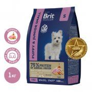 Корм Brit Premium Dog Puppy and Junior Small для щенков и молодых собак мелких пород, Курица, 1 кг