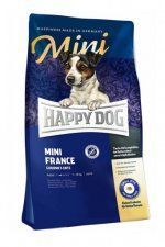 Корм Happy Dog беззерновой монобелковый для собак миниатюрных пород с чувствительным пищеварением с уткой, Mini France 24/12, 4 кг