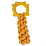 Игрушка Плетеный канат для собак, оранжевый, 25 см