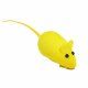 Игрушка Мышь бархатная, для кошек, жёлтая, 6 см 