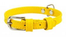 Ошейник "WAUDOG Glamour" для собак, желтый, ширина 9 мм, длина 18-21 см
