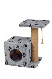 Домик-когтеточка Kogti для кошек многоуровневый, ярко-голубой, Боковой, 48х40х32 см