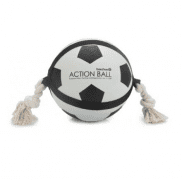 Игрушка Beeztees для собак, Футбольный мяч с веревкой, 12,5 см