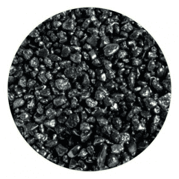 Грунт для аквариума Цветная мраморная крошка 2-5 мм Черная (блестящая), 1 кг 