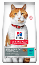 Корм Hill's Science Plan, для молодых стерилизованных кошек и кастрированных котов, со вкусом тунца, 10 кг