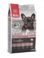 Корм Blitz, для щенков, со вкусом ягнёнка с рисом, Puppy, 2 кг