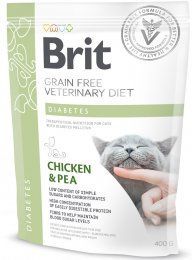 Корм Brit для кошек, беззерновой, при диабете, VDC Diabetes Chicken & Pea, 400 г