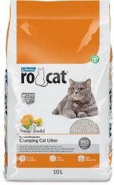 Наполнитель комкующийся бентонитовый Ro-Cat, с ароматом цитрусовых, Orange, 4,3 кг (5 л)