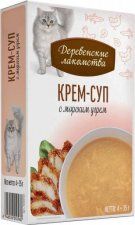 Паучи Деревенские лакомства для кошек, Крем-суп с морским угрем, 4 шт, 140 г
