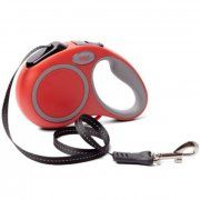 Поводок-рулетка Triol Urban XS для собак, лента, красный, до 12 кг, 3 м