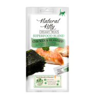 Лакомство Pettric Natural Kitty крем-суп для кошек Курица и морские водоросли, 4 шт