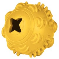 Игрушка Mr.Kranch для собак Мяч с ароматом сливок, желтый, 8 см