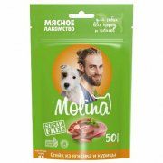 Лакомство Molina Стейк для собак и щенков всех пород из ягненка и курицы, 50 г