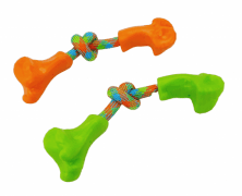 Игрушка Двойная кость на канате для собак, 23 см