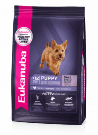 Корм Eukanuba Puppy Small Breed для щенков мелких пород, с птицей, 3 кг