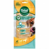 Лакомства Triol DENTAL, косточки жевательные, 5 см, 60 г