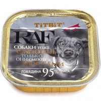 Консервы RAF для собак с говядиной, 100 г